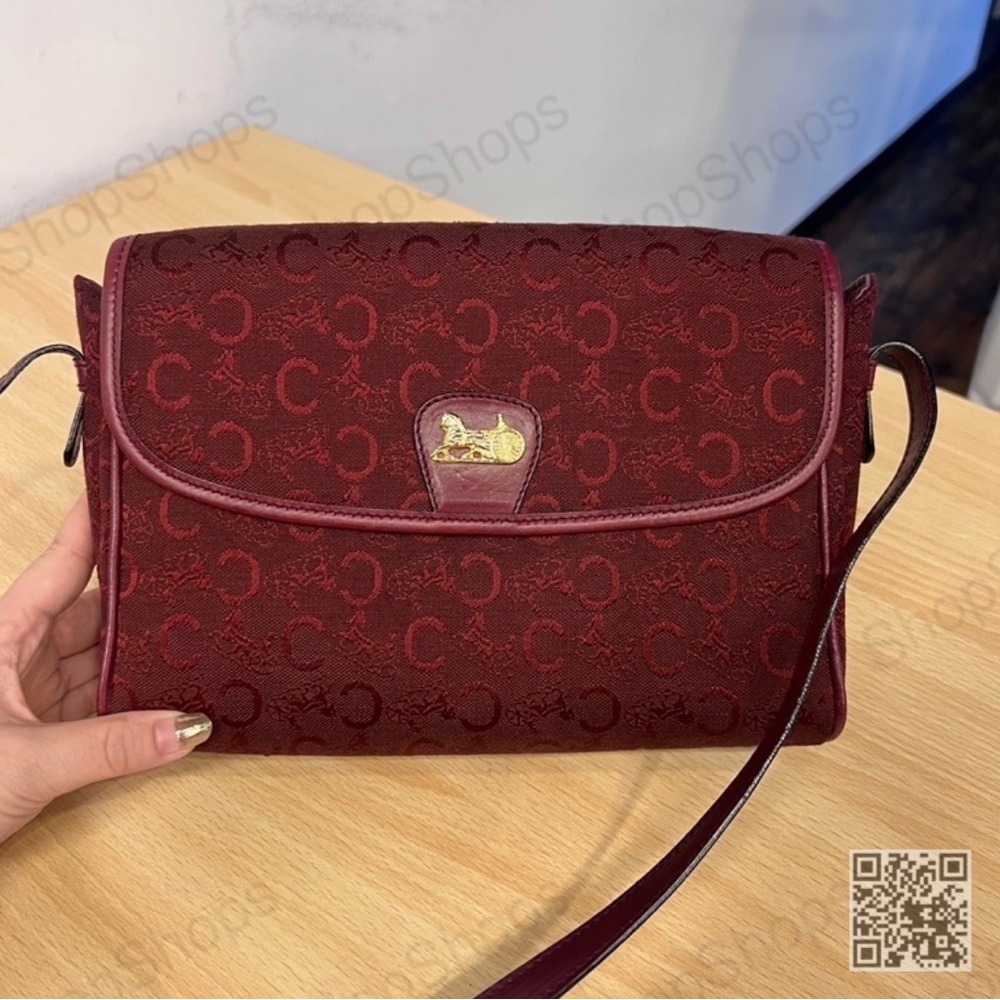 Gorgeous Burgundy Red Celine Crossbody